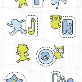 inserto alphabet blue aligator 25x50 claire white